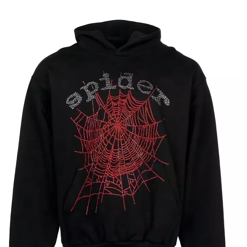 Sp5der Hoodi Rhinestone
